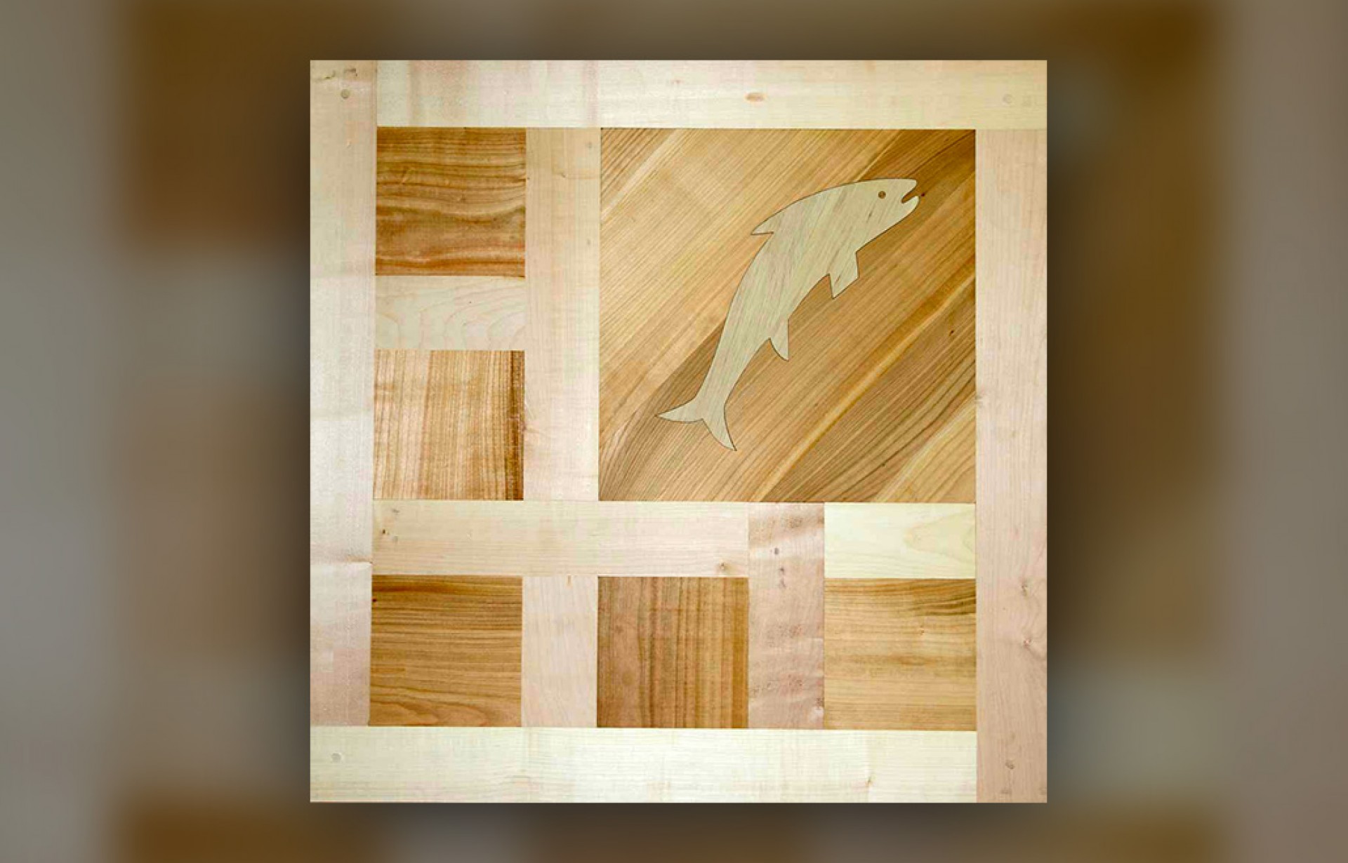 Panneau-sur-mesure : Panneau Chantilly en merisier et érable. Poisson charme